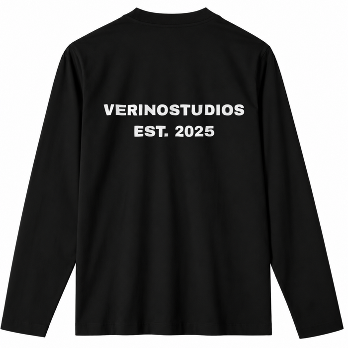 VERINOSTUDIOS LONGSLEEVE 003 Zwart achterkant