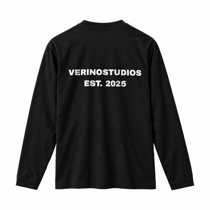 VERINOSTUDIOS LONGSLEEVE 003 Zwart achterkant