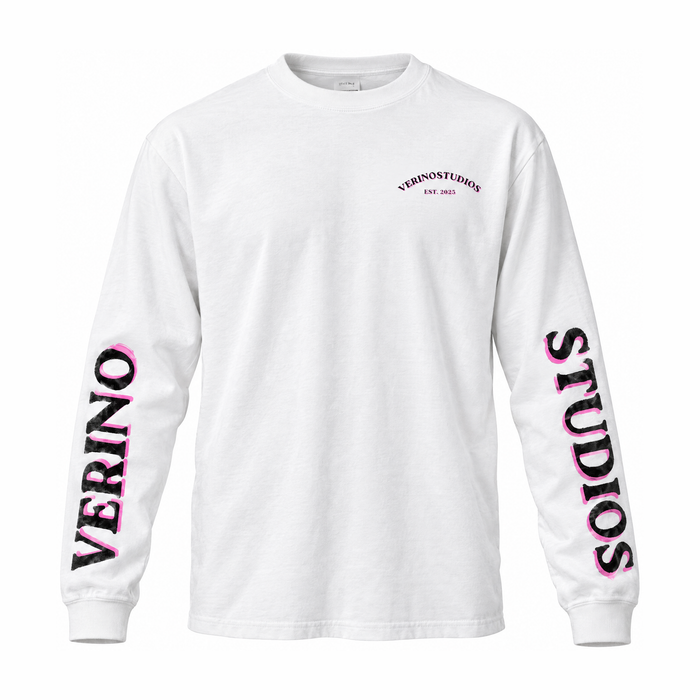 VERINOSTUDIOS LONGSLEEVE 005 ROZE Wit voorkant