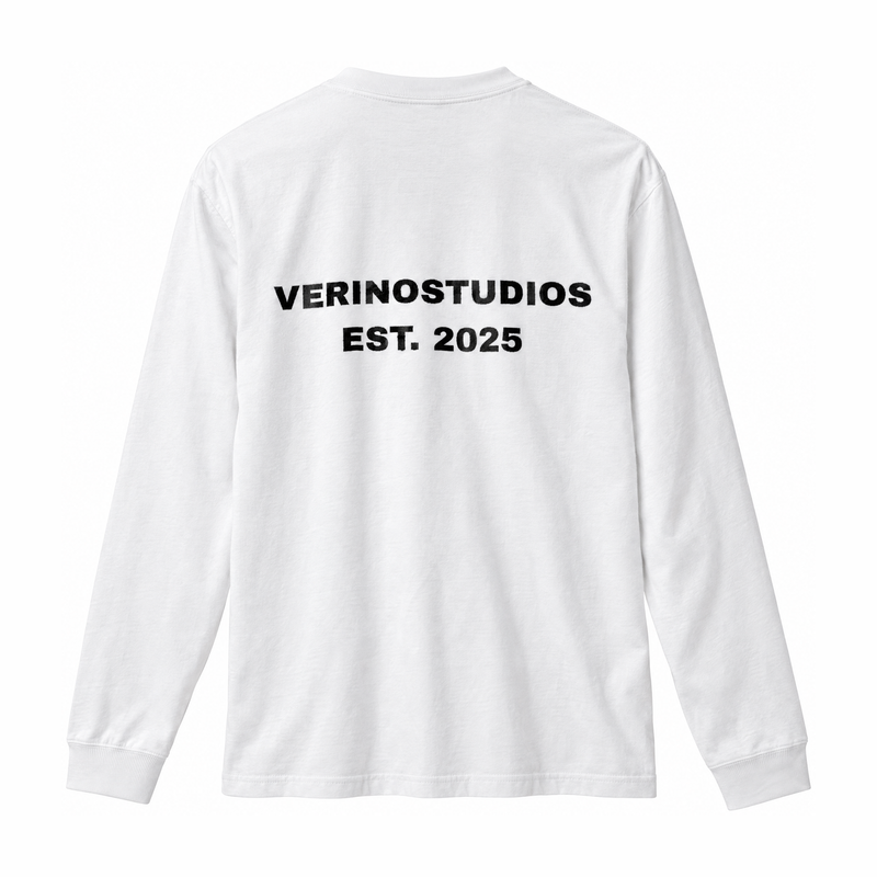 VERINOSTUDIOS LONGSLEEVE 003 Wit achterkant
