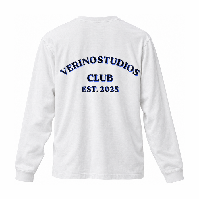 VERINOSTUDIOS LONGSLEEVE 005 Wit / Blauw achterkant