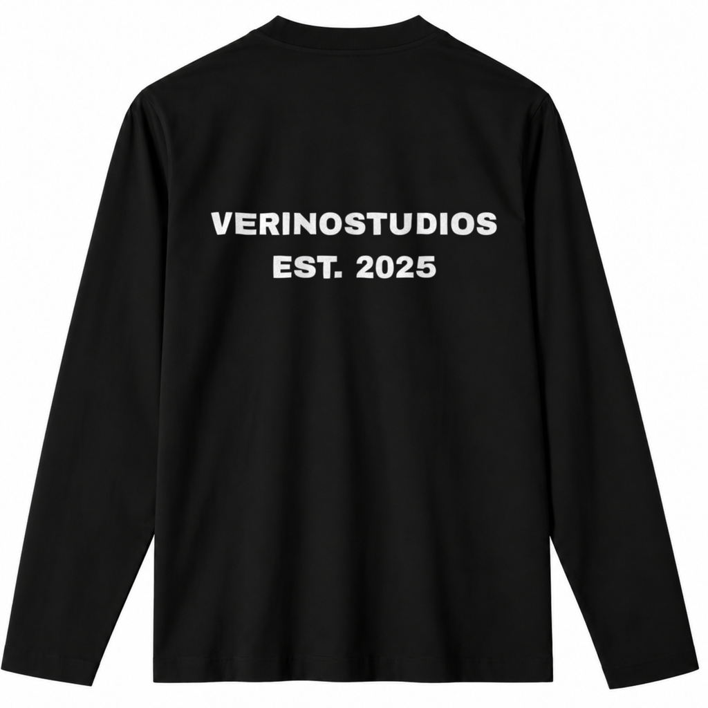 VERINOSTUDIOS LONGSLEEVE 003 Zwart achterkant