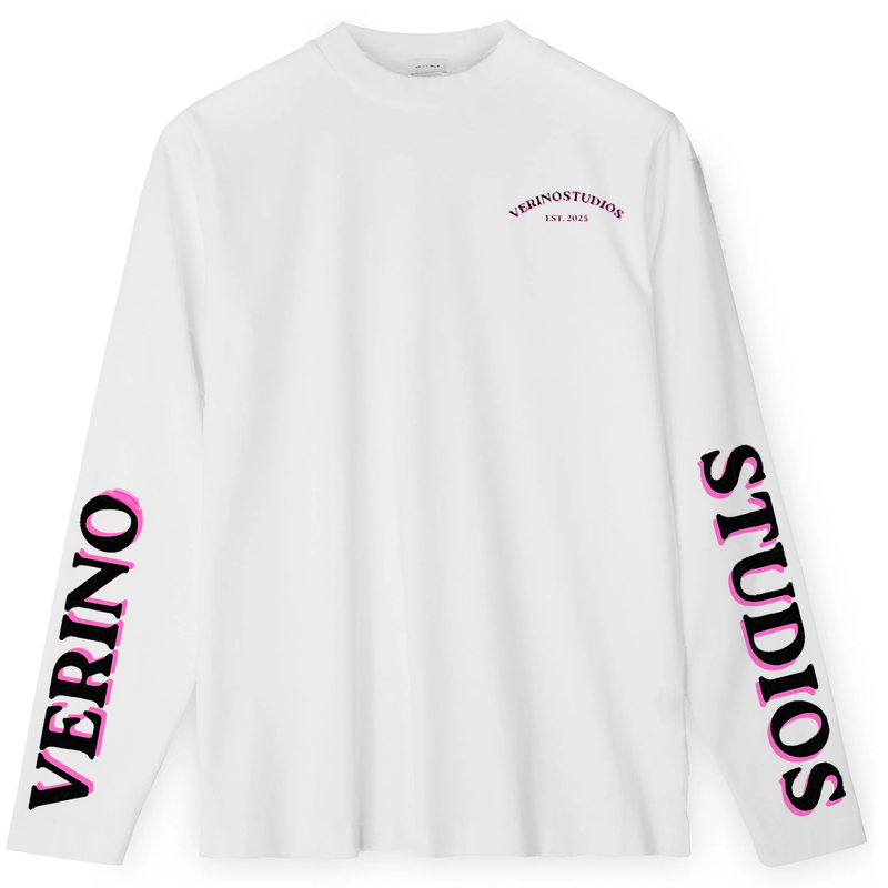 VERINOSTUDIOS LONGSLEEVE 005 ROZE Wit voorkant