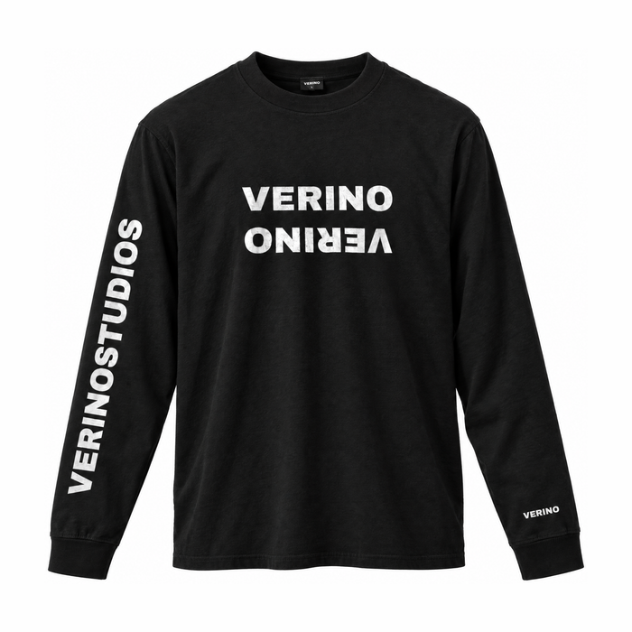 VERINOSTUDIOS LONGSLEEVE 003 Zwart voorkant