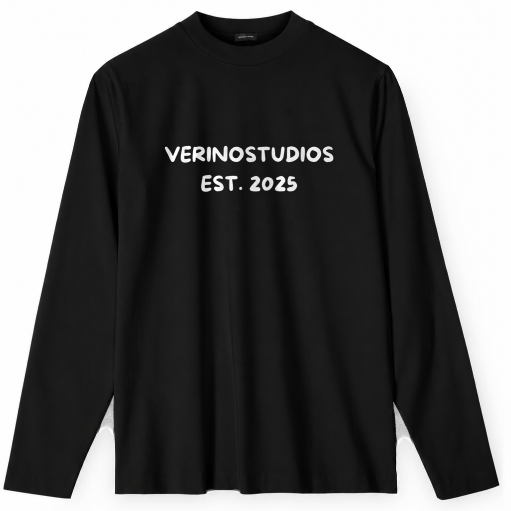 VERINOSTUDIOS LONGSLEEVE 004 Zwart voorkant