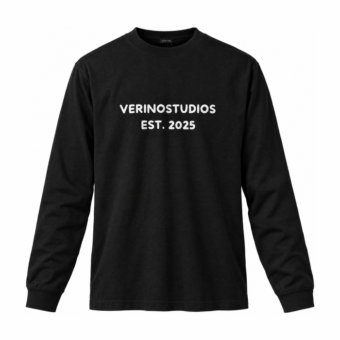 VERINOSTUDIOS LONGSLEEVE 004 Zwart voorkant