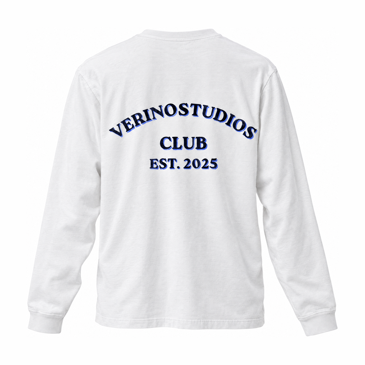 VERINOSTUDIOS LONGSLEEVE 005 Wit / Blauw achterkant