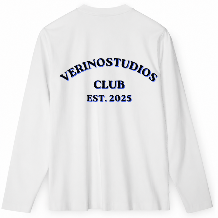 VERINOSTUDIOS LONGSLEEVE 005 Wit / Blauw achterkant