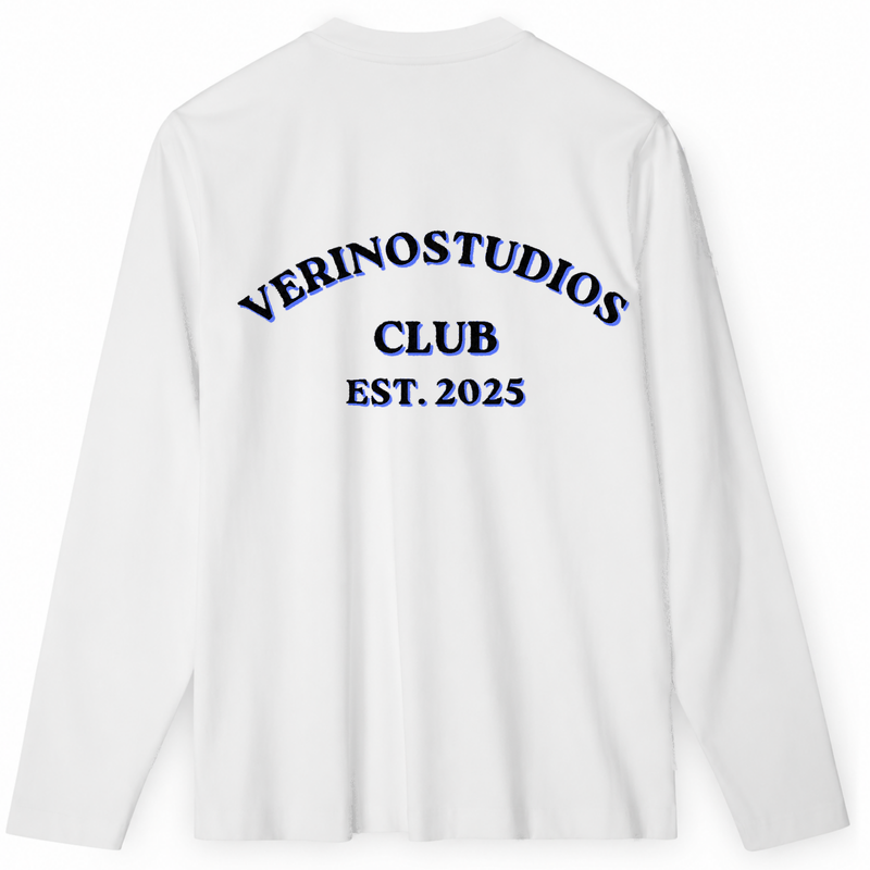VERINOSTUDIOS LONGSLEEVE 005 Wit / Blauw achterkant