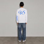 VERINOSTUDIOS LONGSLEEVE 002 Wit / Blauw achterkant