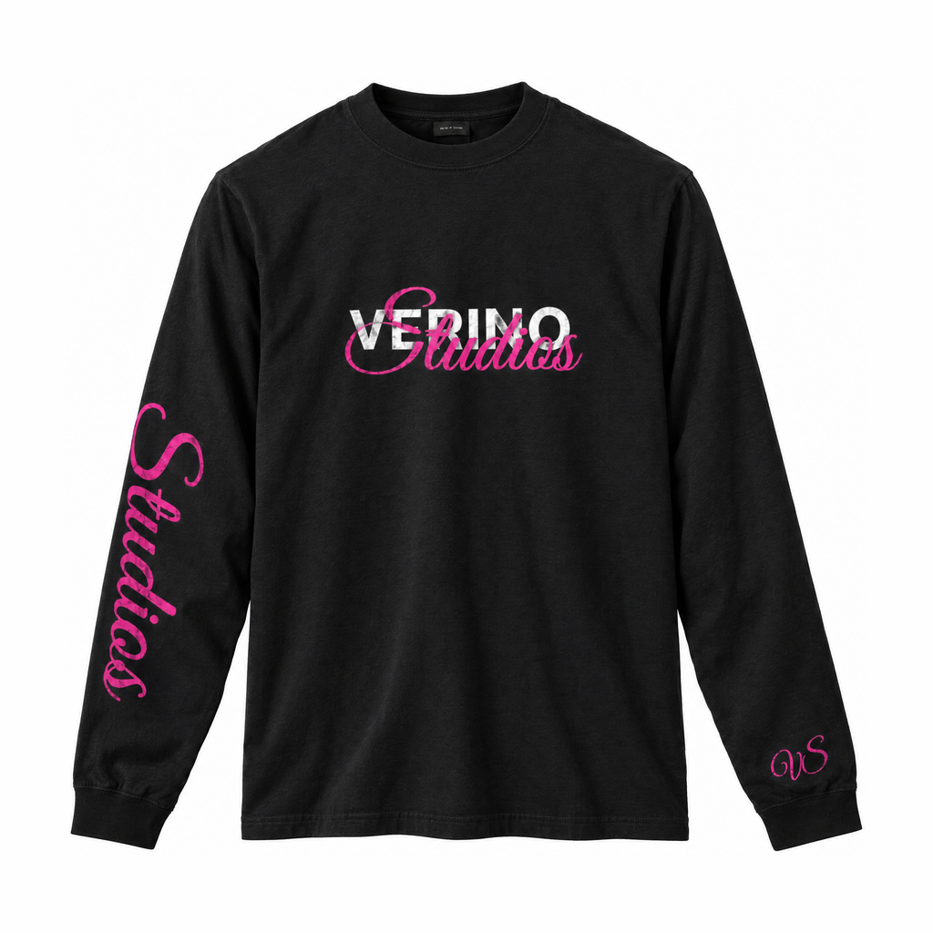 VERINOSTUDIOS LONGSLEEVE 002 ROZE Zwart voorkant