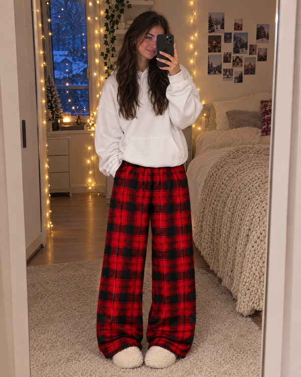 The Red Pants spiegelselfie