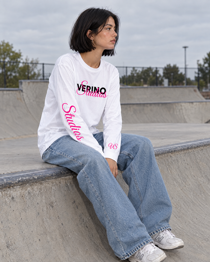 VERINOSTUDIOS longsleeve wit/roze